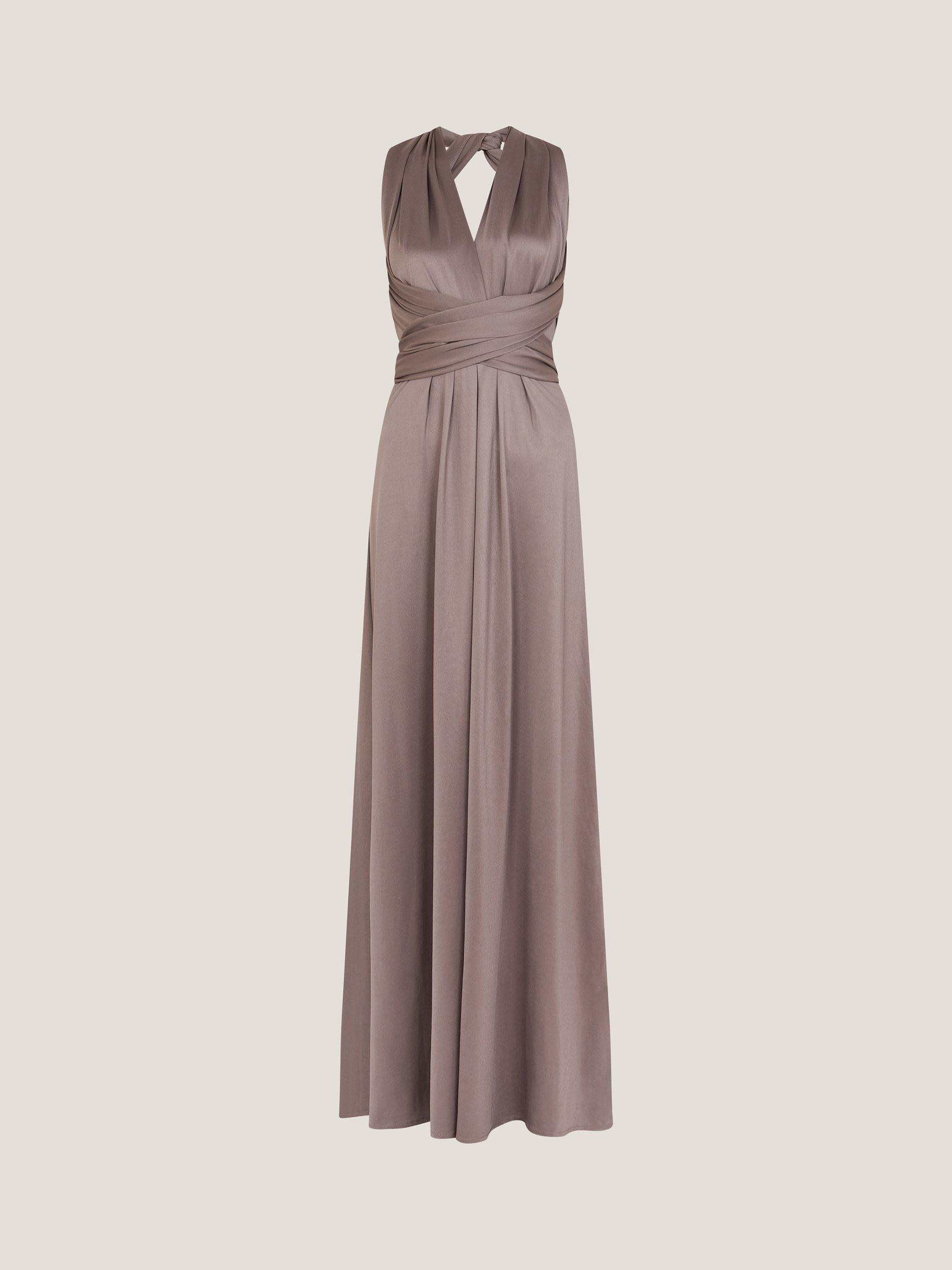 Product image 5 of 5, which shows Monsoon Thea Multiway Bridesmaid Dress, Mink, 6