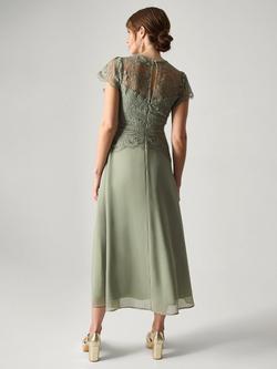 Monsoon Monica Lace Bridesmaid Dress - view 2, Pale Green