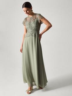Monsoon Monica Lace Bridesmaid Dress, Pale Green