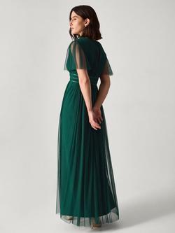 Monsoon Emily Tulle Bridesmaid Dress - view 2, Dark Green