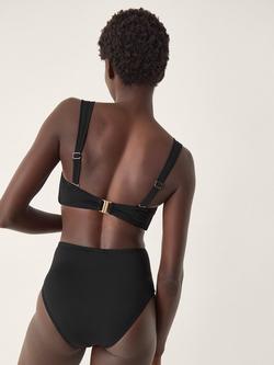 Monsoon Cindy Molten Detail Bikini Top, Black - view 2, Black
