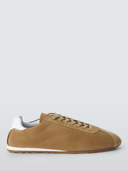 John Lewis Eagle Suede Runner Trainers, Camel, Camel