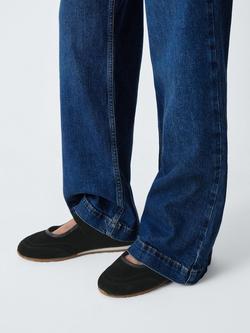 John Lewis Florence Suede Mary Jane Trainers, Black - view 2, Black