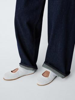 John Lewis Florence Suede Mary Jane Trainers, White - view 2, White