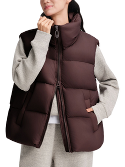 Bosideng Relaxed Fit Down Gilet, Berry Brown