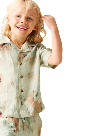 Angel & Rocket Kids' Tie Dye Print Shirt, Multi, Multi