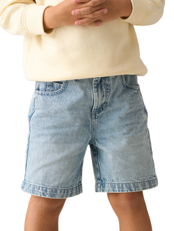 Angel & Rocket Kids' Relaxed Denim Shorts, Blue, Blue