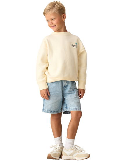 Angel & Rocket Kids' Relaxed Denim Shorts, Blue - view 2, Blue