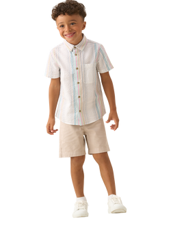 Angel & Rocket Kids' Cotton Rich Chino Shorts, Grey - view 2, Grey