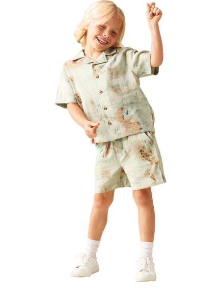 Angel & Rocket Kids' Tie Dye Print Shorts, Multi - view 2, Multi