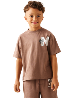 Angel & Rocket Kids' x Minecraft Graphic T-Shirt, Brown, Brown