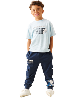 Angel & Rocket x Sonic Kids' Cargo Joggers, Blue - view 2, Blue