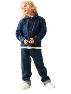 Angel & Rocket Kids' Straight Fit Jeans, Blue - view 2, Blue