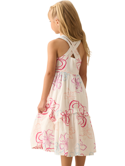 Angel & Rocket Kids' Cotton Sleeveless Floral Dress, White - view 2, White