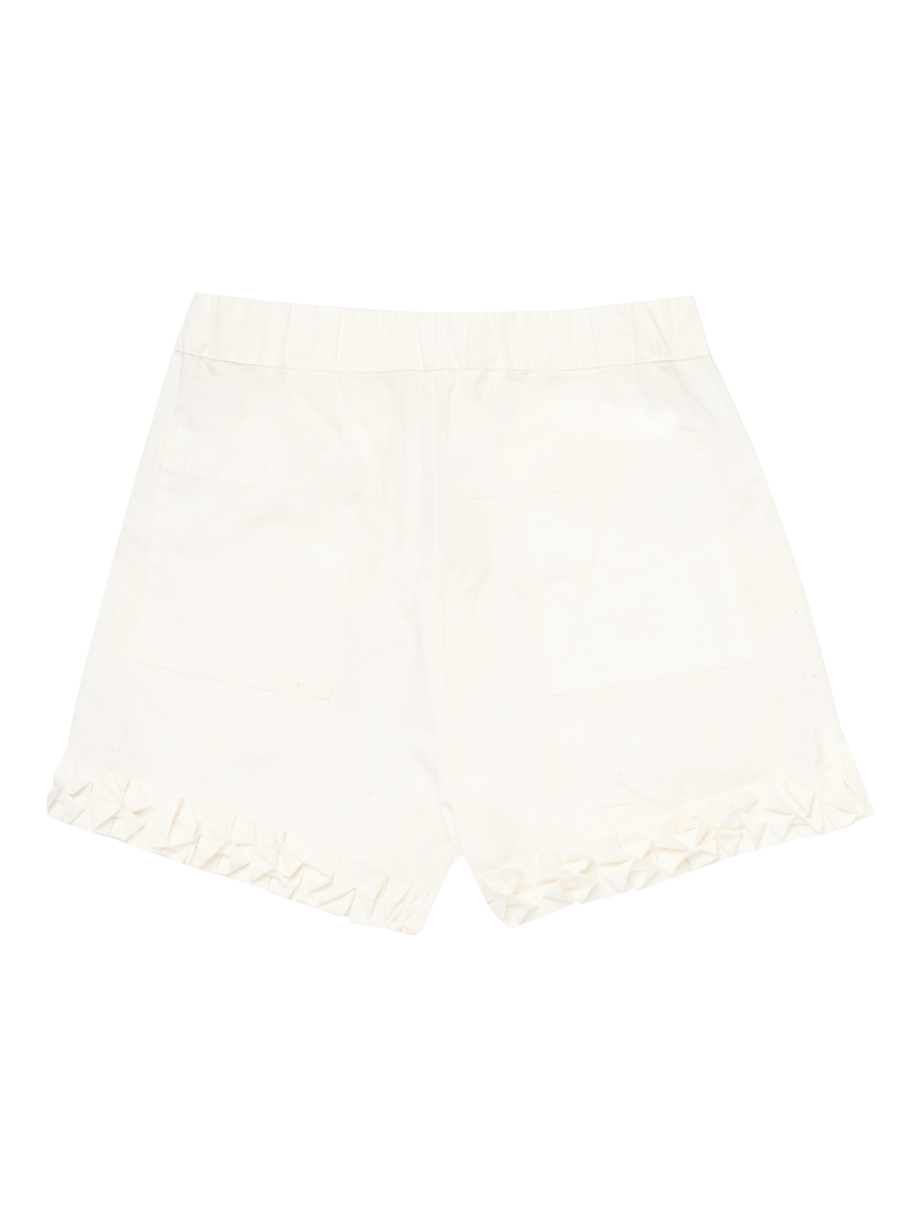 Product image 6 of 7, which shows Angel & Rocket Kids' Box Pleat Shorts, White, 3 years
