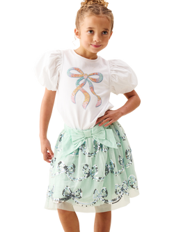 Angel & Rocket Kids' Delta Sequin Skirt, Mint - view 2, Mint