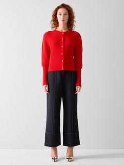 L.K.Bennett Natty Playing Card Buttons Cardigan, Salsa Red - view 2, Salsa Red