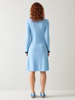 L.K.Bennett Tate Colour Block Knit Dress, Blue - view 2, Blue