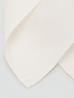 Mango Basico Silk Square Handkerchief, White - view 2, White