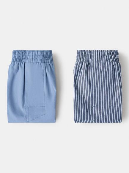 Mango Cotton Boxer Shorts, Pack of 2, Navy, Navy