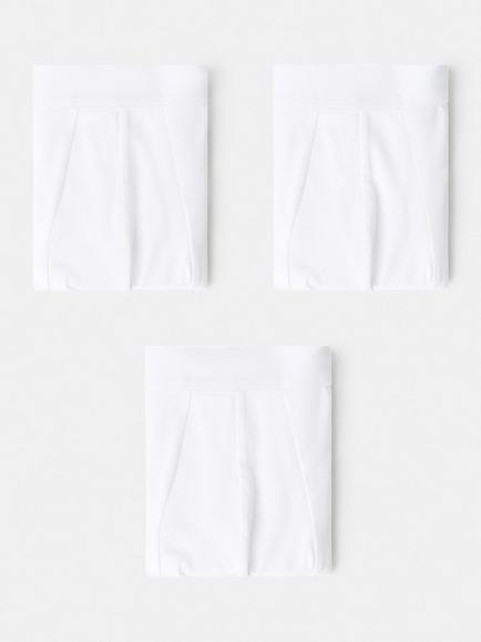 Mango Triwhite Cotton Trunks, Pack of 3, White