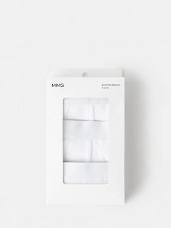 Mango Triwhite Cotton Trunks, Pack of 3 - view 2, White