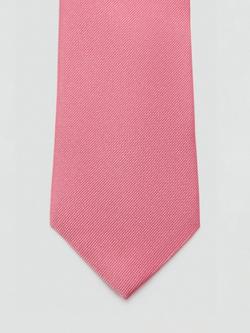 Mango Basic Silk Blend Tie, Pink - view 2, Pastel Pink