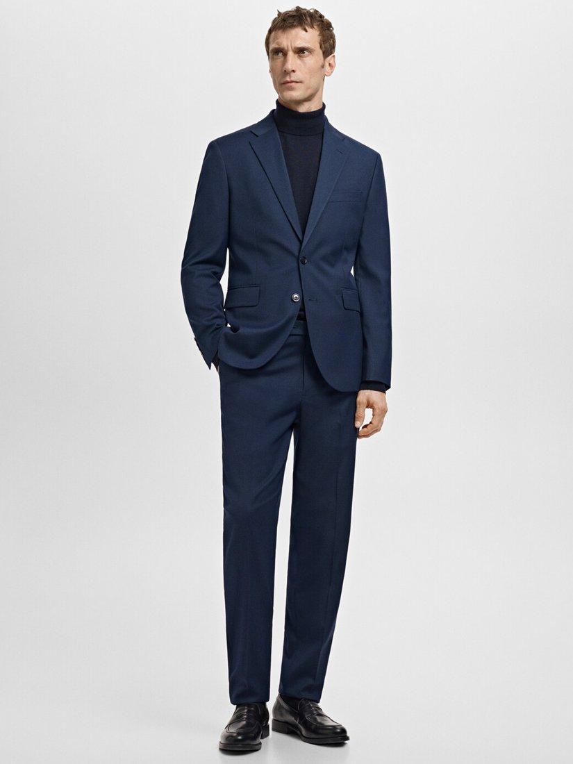 Product image 3 of 6, which shows Mango Milan Single Breasted Blazer, Navy, 36