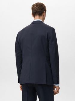 Mango Turin Regular Fit Wool Suit Jacket, Navy - view 2, Navy