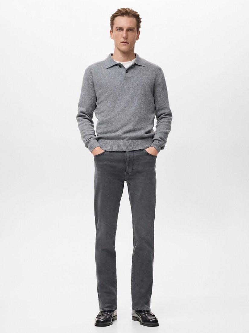 Product image 3 of 6, which shows Mango Patrick Slim Fit Ultra Soft Touch Jeans, Open Grey, 30