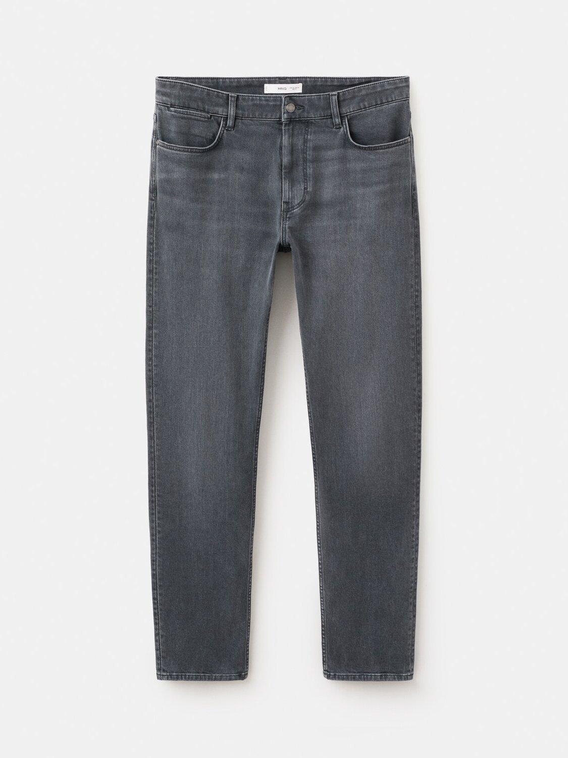 Product image 5 of 6, which shows Mango Patrick Slim Fit Ultra Soft Touch Jeans, Open Grey, 30