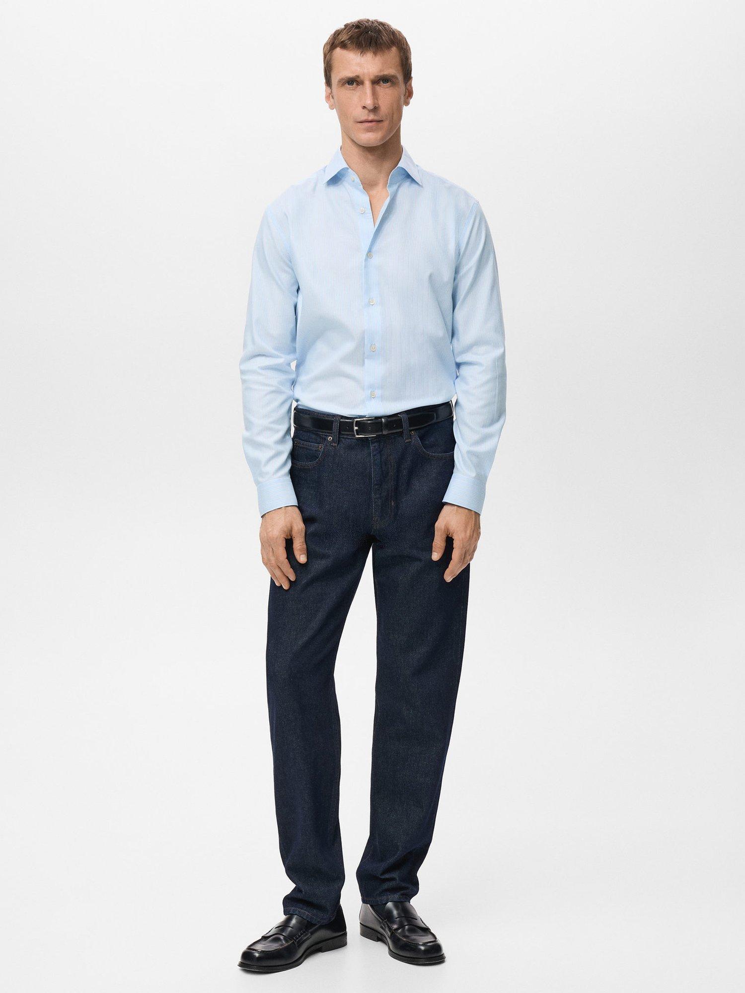 Product image 2 of 7, which shows Mango Donosti Cotton Shirt, Medium Blue, L