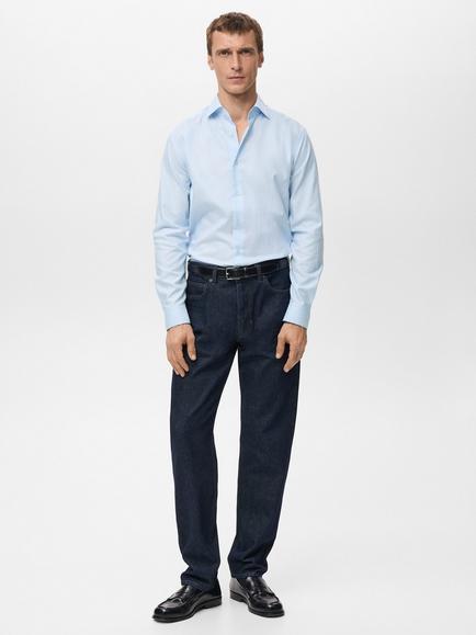 Mango Donosti Cotton Shirt - view 2, Medium Blue