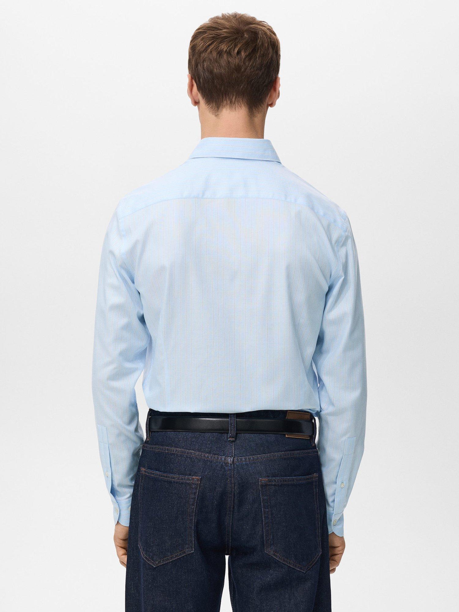 Product image 4 of 7, which shows Mango Donosti Cotton Shirt, Medium Blue, L