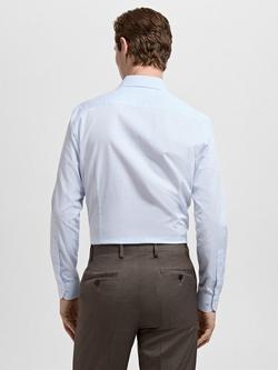 Mango Pals Striped Long Sleeve Shirt, Pastel Blue - view 2, Pastel Blue