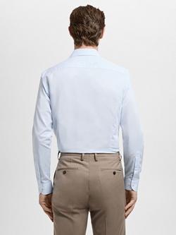 Mango Selva Long Sleeve Shirt, Pastel Blue - view 2, Pastel Blue