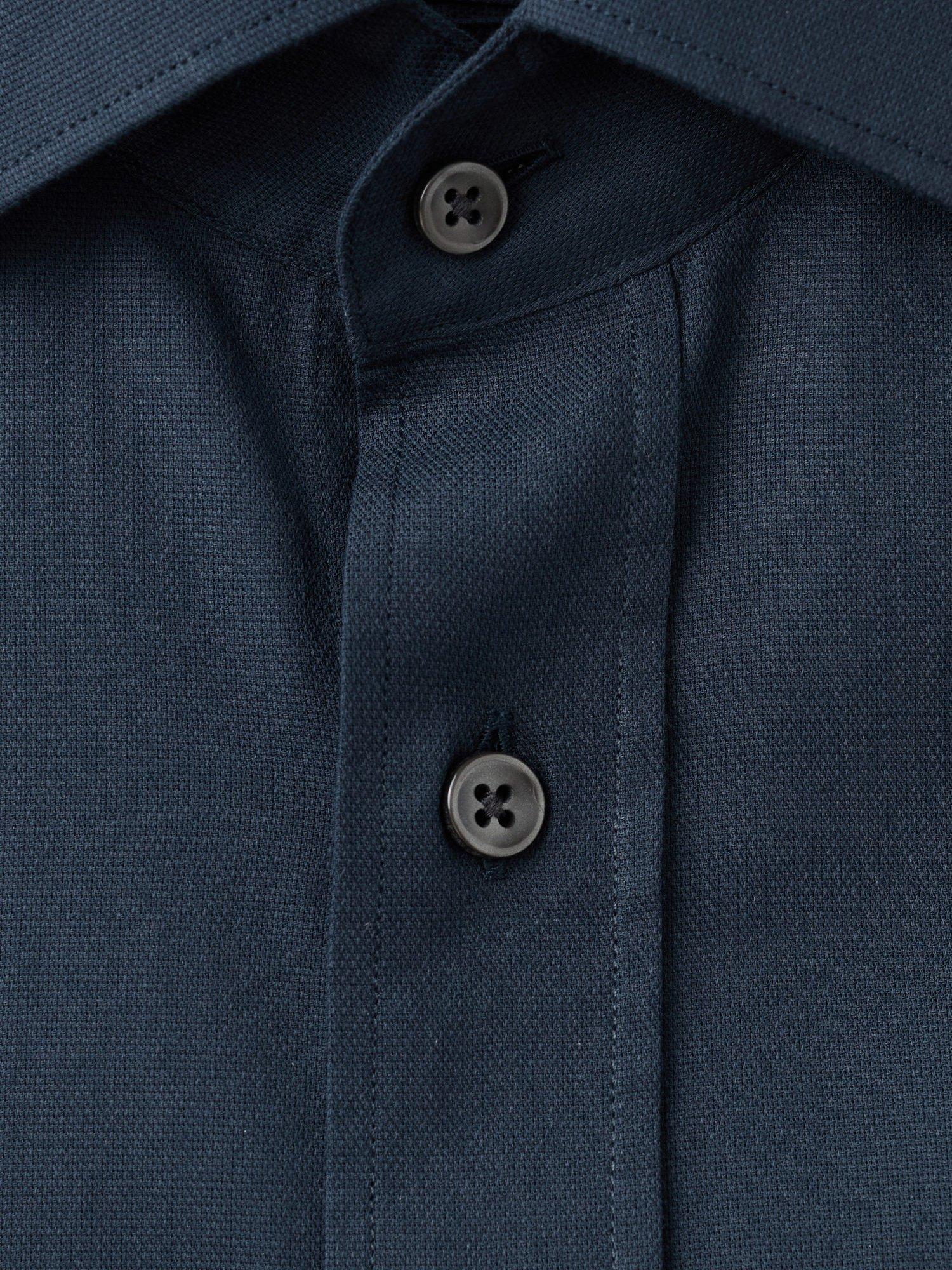 Product image 8 of 8, which shows Mango Zeus Cotton Shirt, Navy, XS