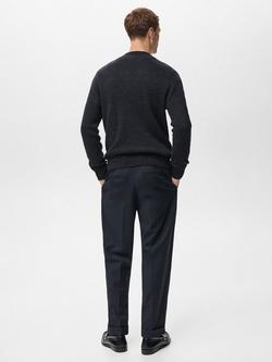 Mango Angel Crew Neck Jumper - view 2, Navy