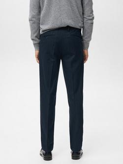 Mango Brest Flannel Slim Fit Trousers - view 2, Navy