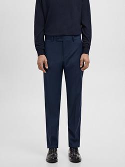 Mango Milan Tailored Trousers, Navy