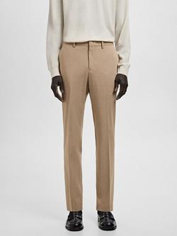 Mango Paris Super Slim Fit Lightweight Trousers, Beige