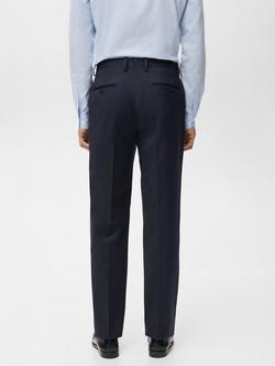 Mango Turin Regular Fit Wool Suit Trousers, Navy - view 2, Navy