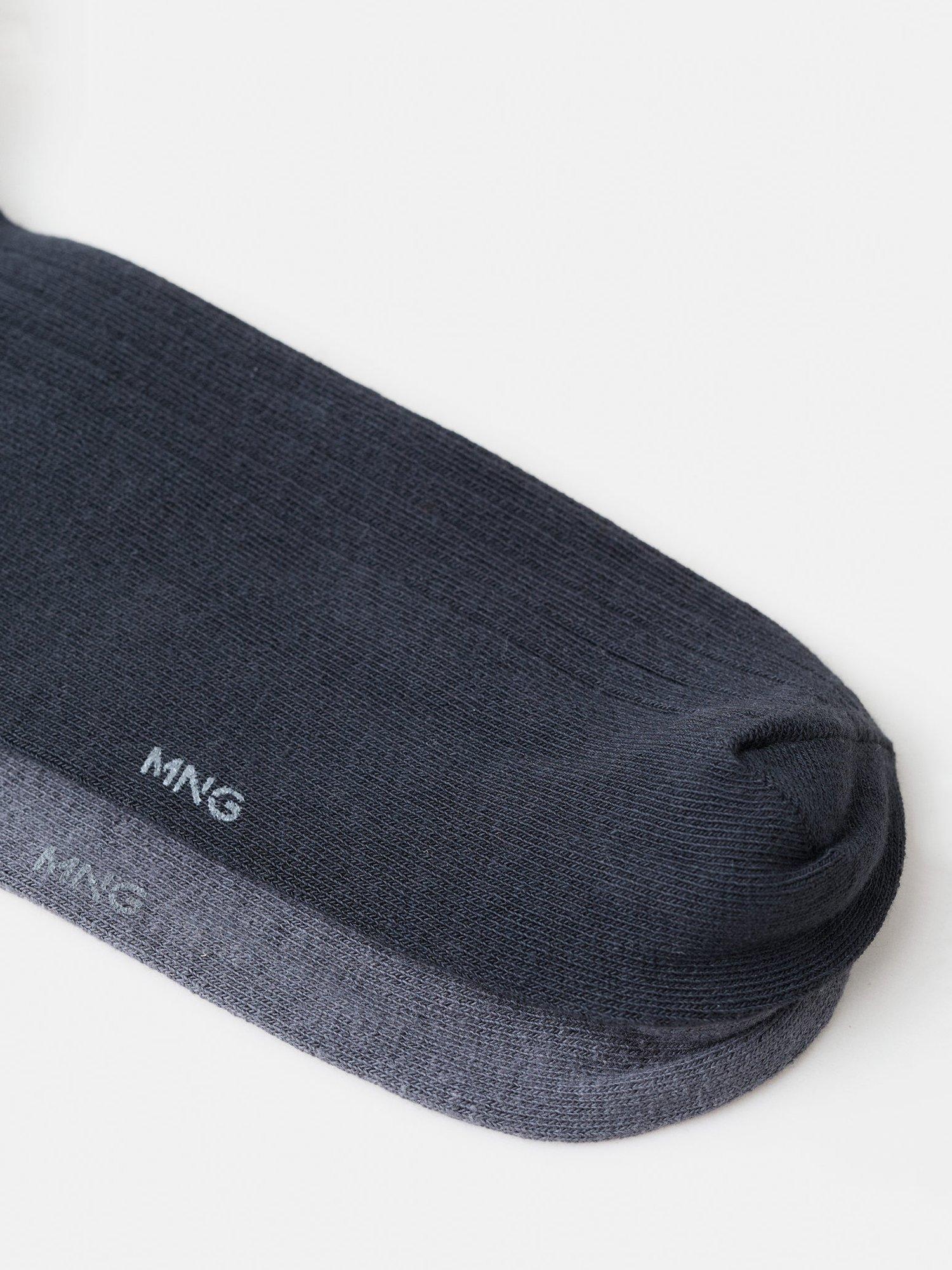 Product image 4 of 4, which shows Mango Birip Cotton Blend Socks, Pack of 2, Navy, 6-8