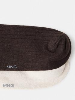 Mango Birip Cotton Blend Socks, Pack of 2 - view 2, Brown