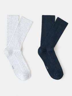 Mango Birip Cotton Blend Socks, Pack of 2, Grey