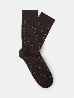 Mango Cotton Blend Dog Socks, Brown