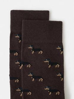 Mango Cotton Blend Dog Socks - view 2, Brown