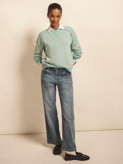 NRBY Sydney Cashmere Crew Jumper, Light Aqua