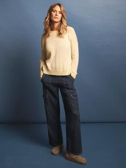 NRBY Sydney Cashmere Crew Jumper, Buttermilk Yellow