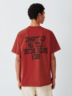 Carhartt WIP Cotton Regular Fit Short Sleeve Blocks T-Shirt Oxide Red - view 2, Oxide Red